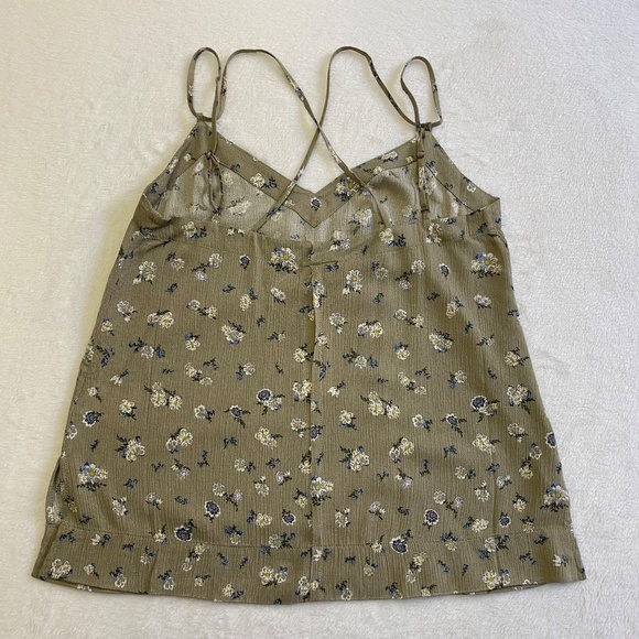 AG Maggie Tank Top, Spaghetti Straps, Floral, Patchouli Multi (Tan), XS NWT - Picture 8 of 12